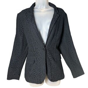 Dana Buchman Black Lace Blazer 8 Stevie Nicks Whimsigoth Dark Academia Bohomian